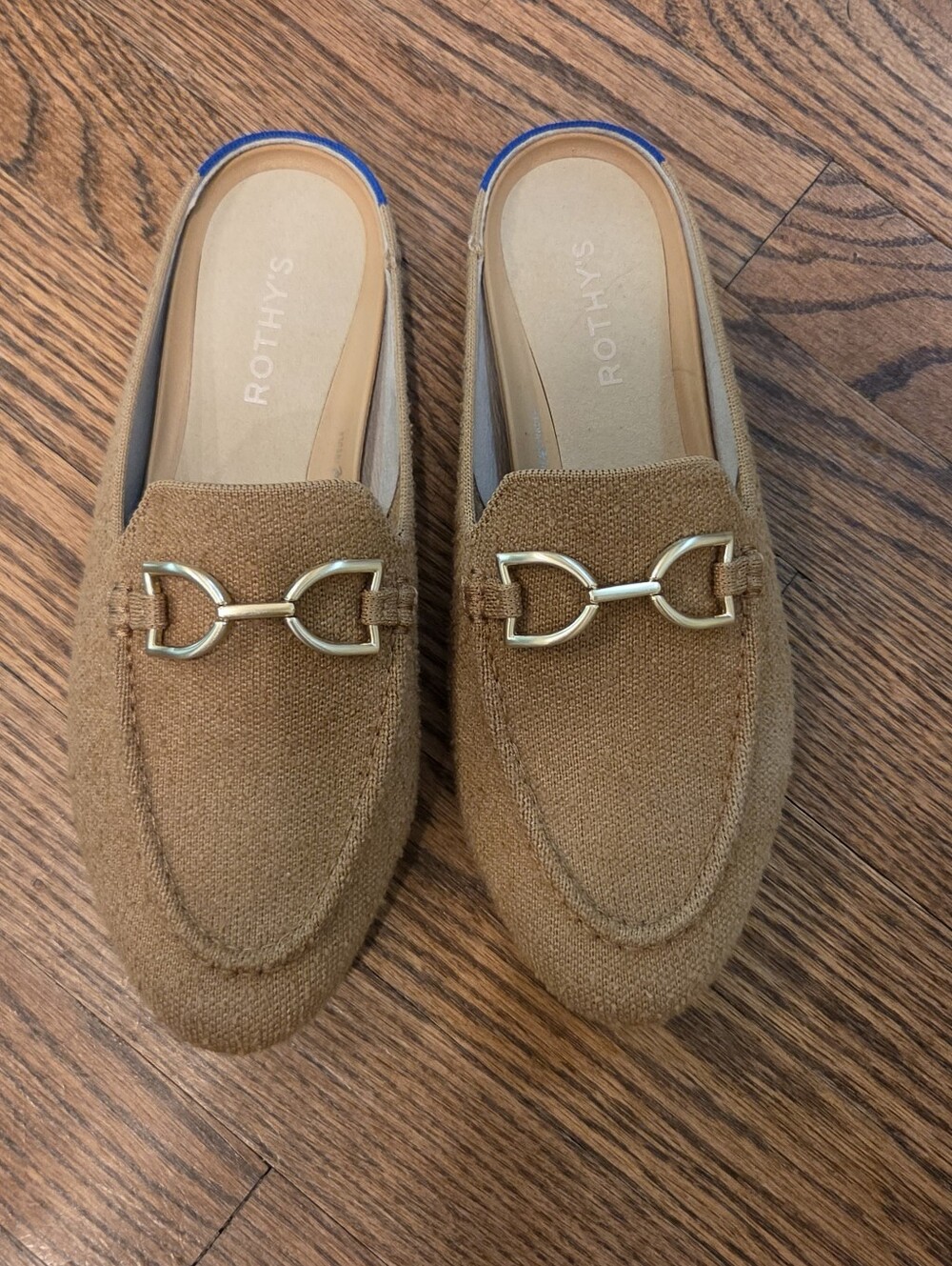 Rothy's Double Bit Loafer Mule in Wren Bouclé 7.5